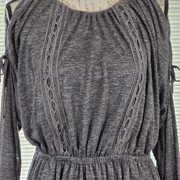 Miss Me Charcoal Long Sleeve Dress - Picture 3 of 8